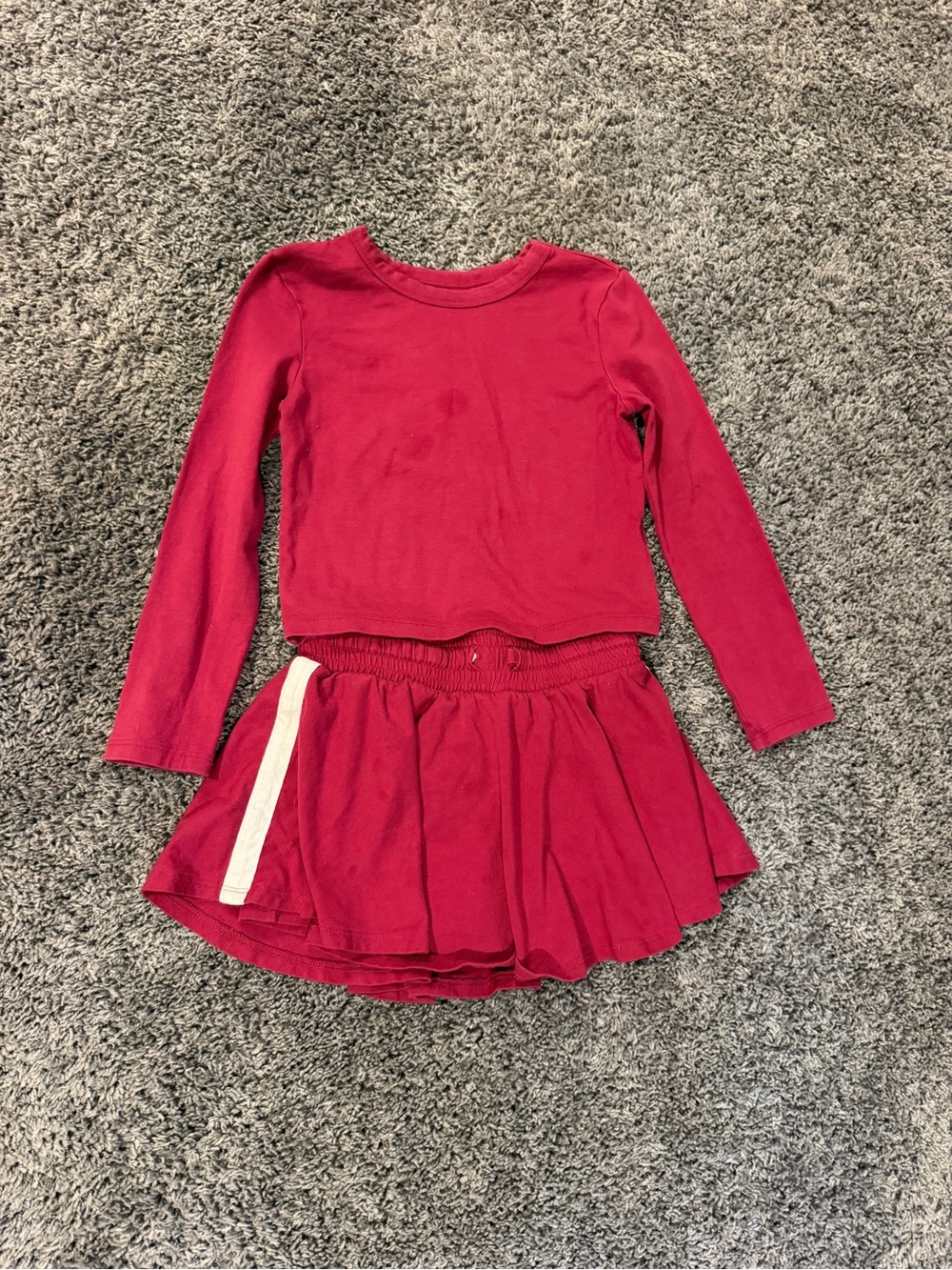 GAP Girls Red Long Sleeve Top & Skort Matching Set